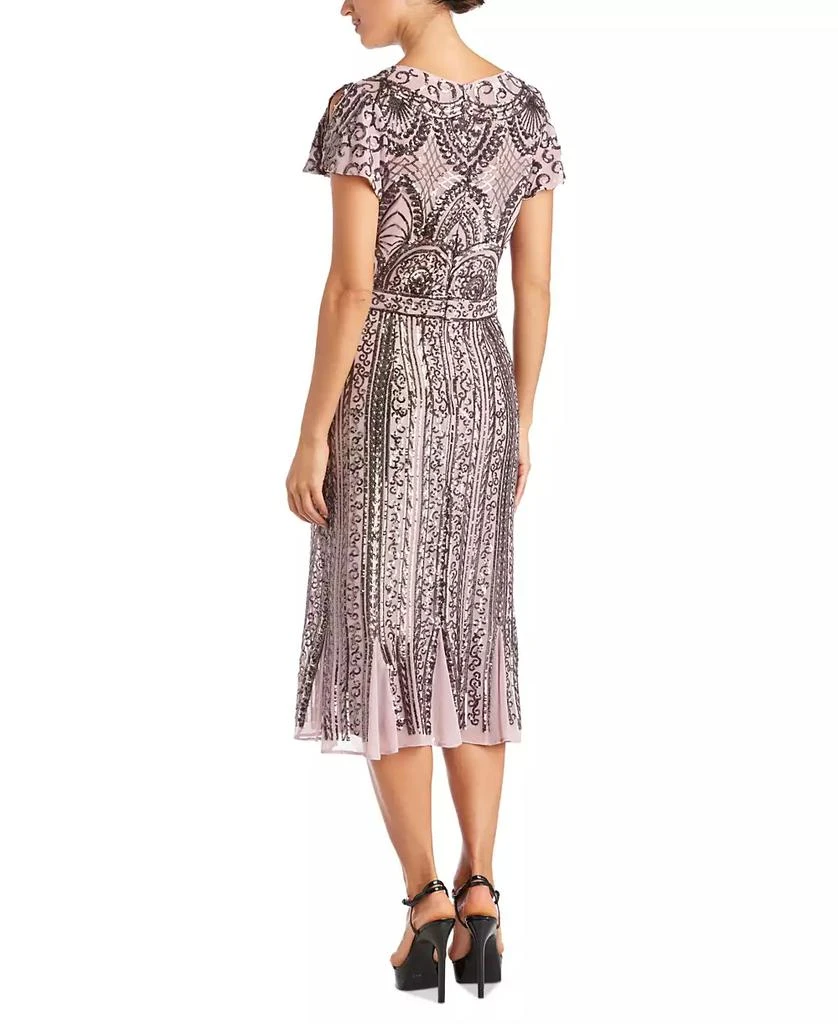 R & M Richards Mesh Beaded Dress 2