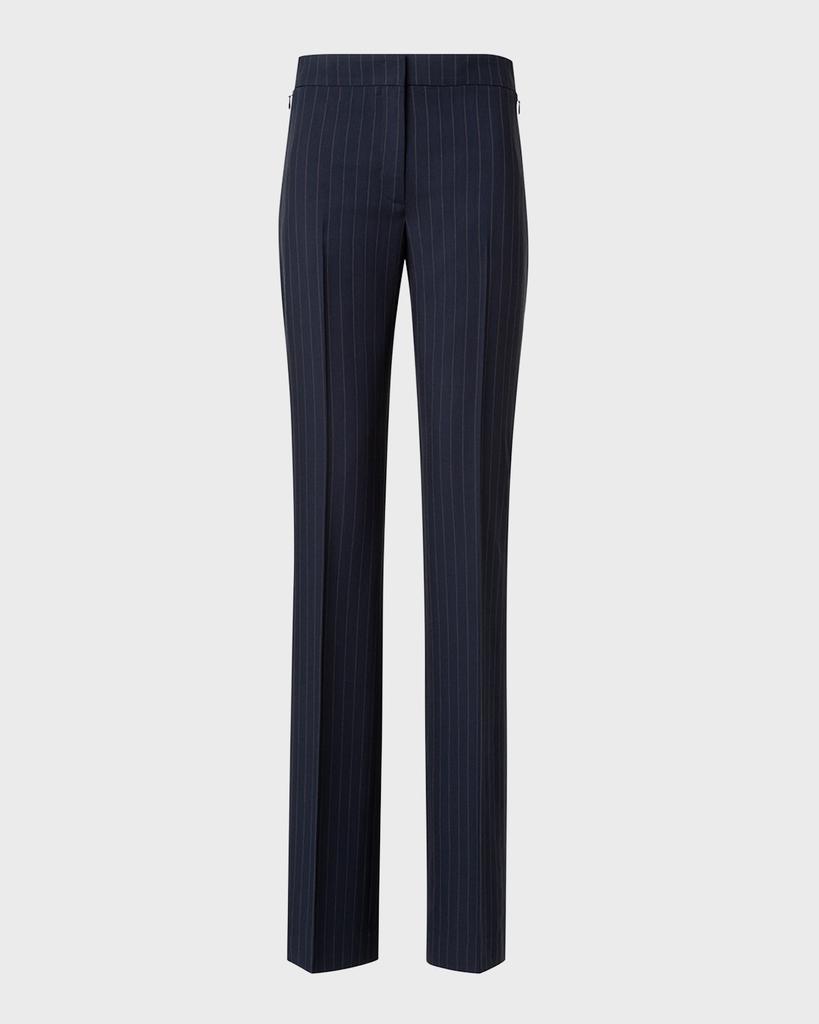 Akris Carl Pinstripe Straight-Leg Crepe Pants