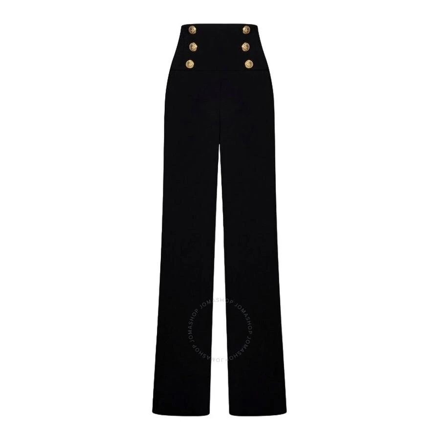 Balmain Button-Embellished High-Waisted Pants 1