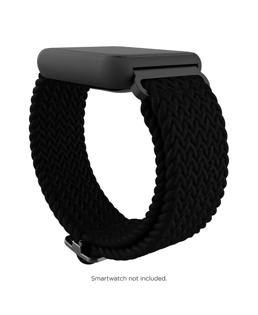 iTouch Unisex Air 4 Black Braided Loop Silicone Strap 2