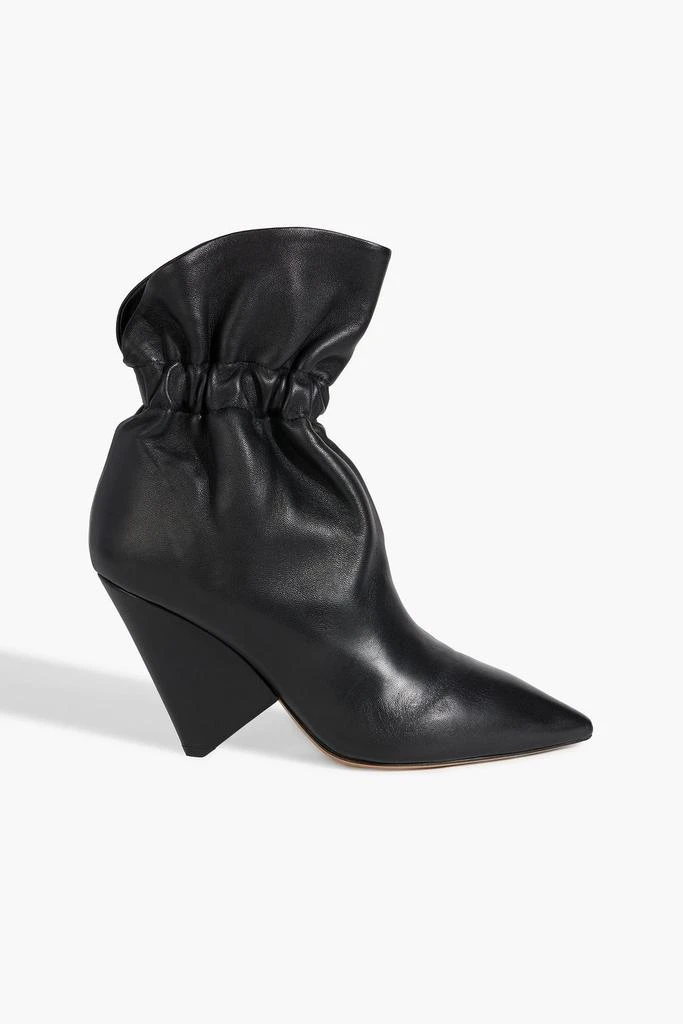 Isabel Marant Lileas gathered leather ankle boots 1