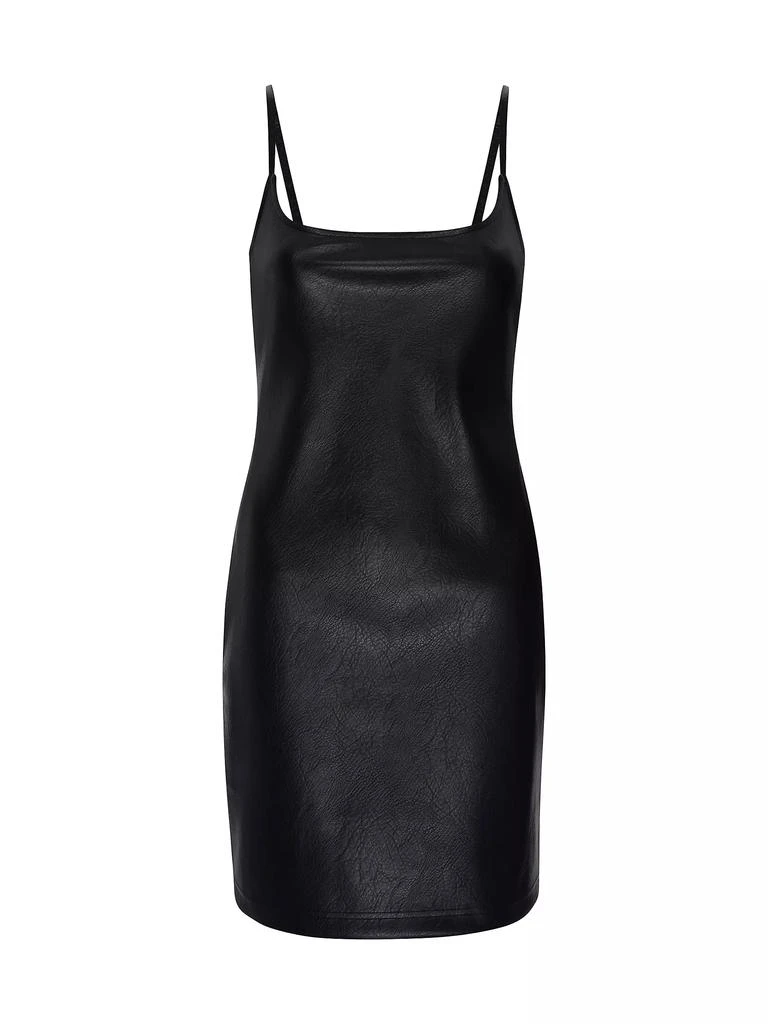 Good American Faux Leather Body-Con Minidress 1