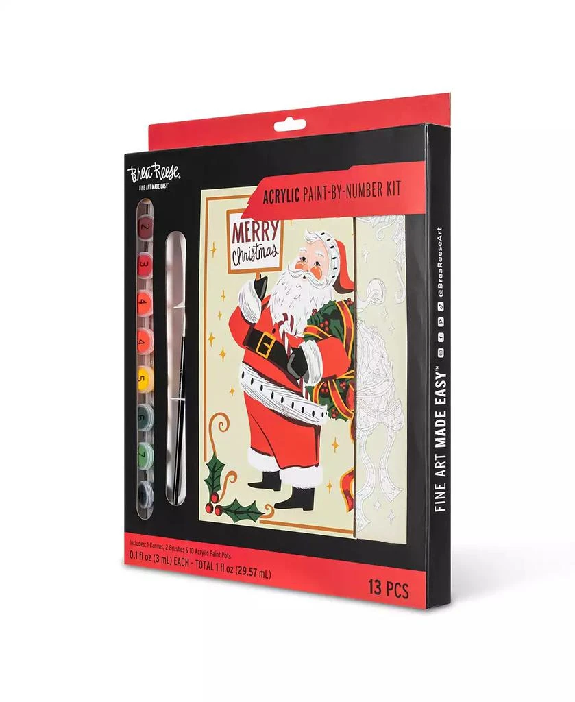 Brea Reese Acrylic Paint-By-Number Kit - Santa 6