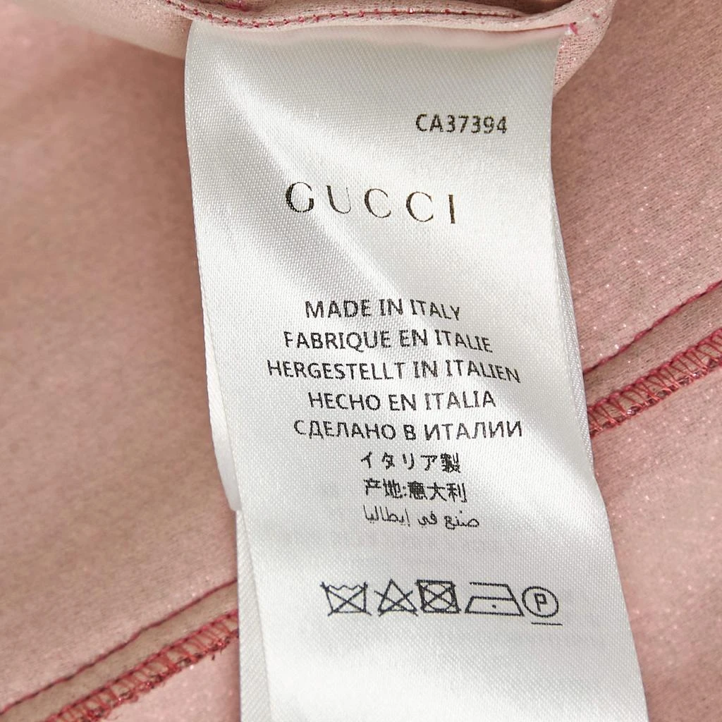 Gucci Gucci Pink Lurex Ruffle Detail Pants and Shirt Set S 8