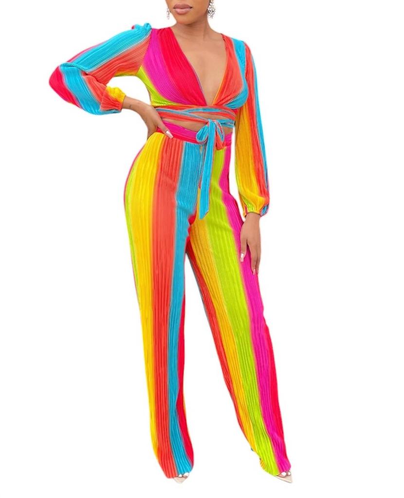 Cameo 2-Piece Pant Set In Yellow Multi