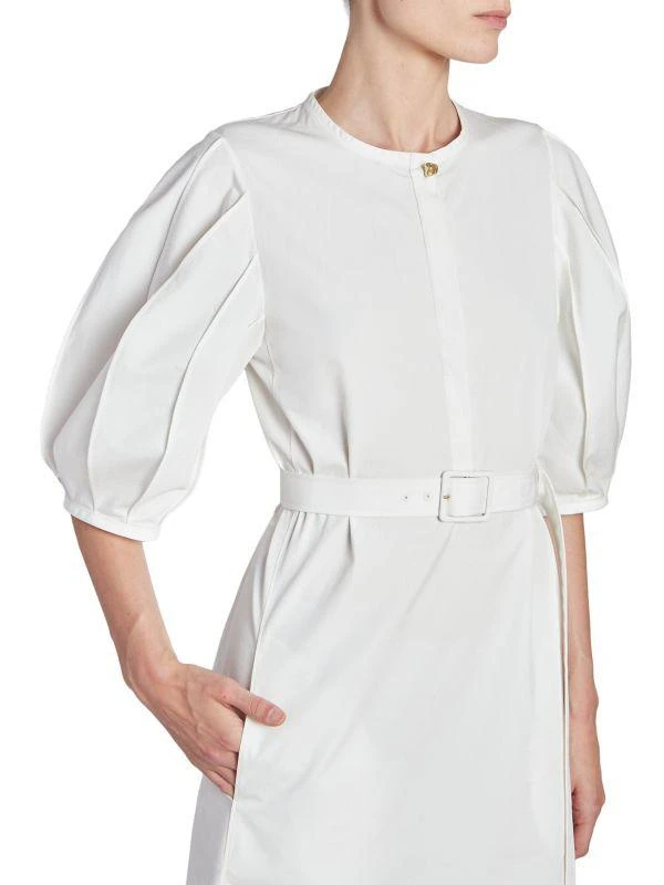 Chloé Belted Cotton Poplin Dress 4