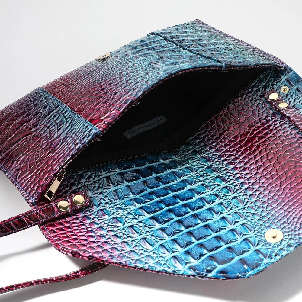 FASHNZFAB Snake Skin Patterned Envelope Clutch / Shoulder Bag 5