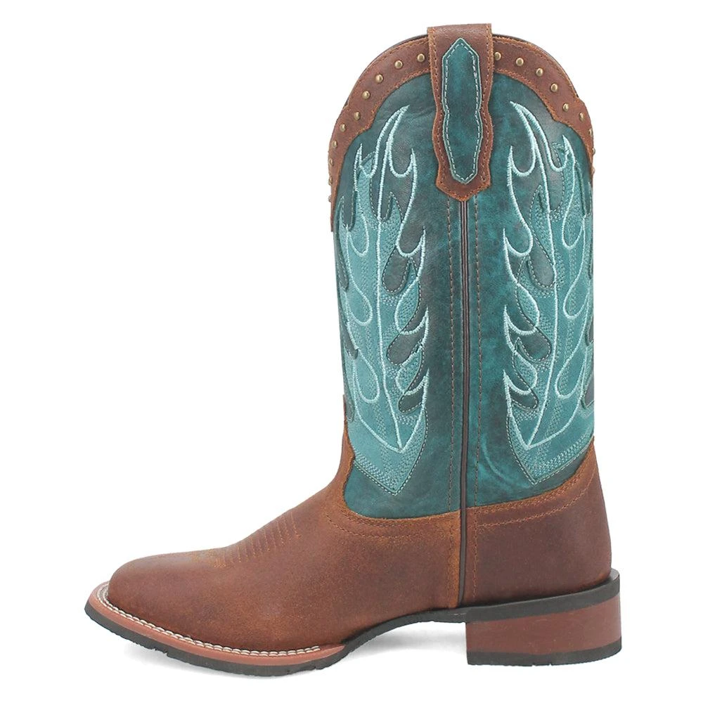 Laredo Faye Embroidered Studded Square Toe Cowboy Boots 3
