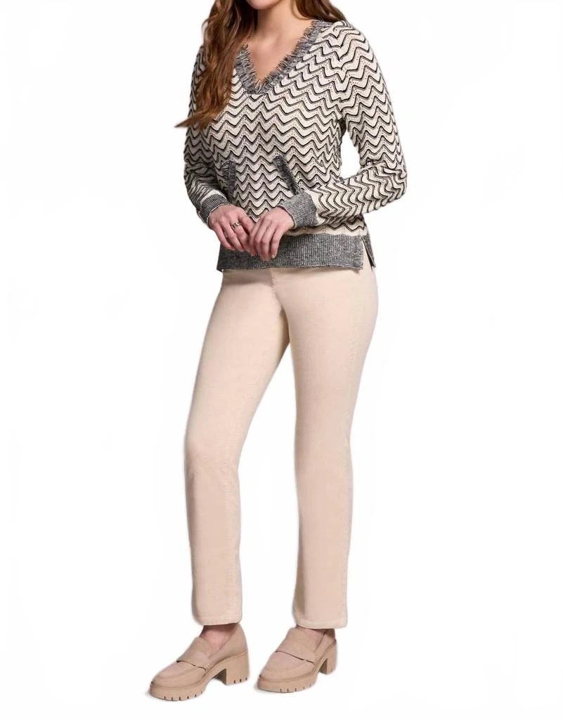 Tribal Fringe Long-Sleeve Hooded Sweater In H Charcoal 2