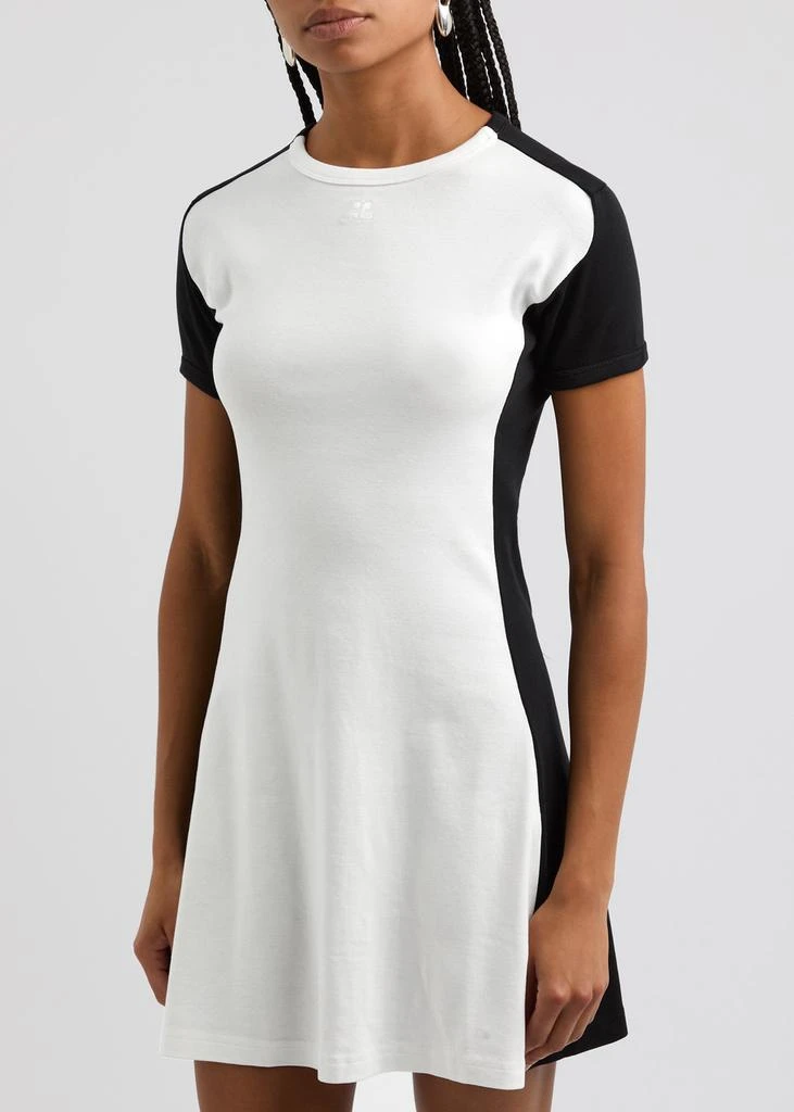 Courrèges Colour-block cotton mini T-shirt dress 2