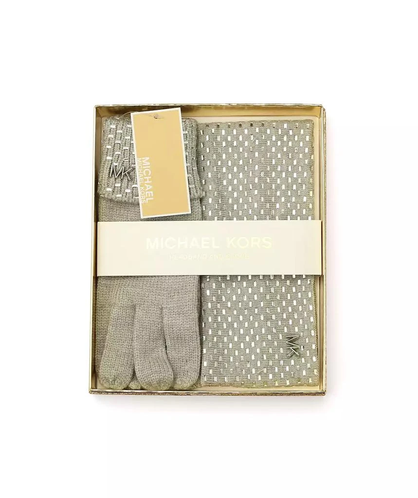 Michael Kors MICHAEL Women's Studded Gloves & Headband Boxed Gift Set 1
