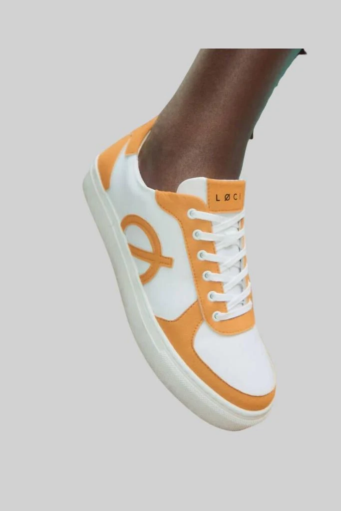 Loci Women's Sneakers In White/orange 1