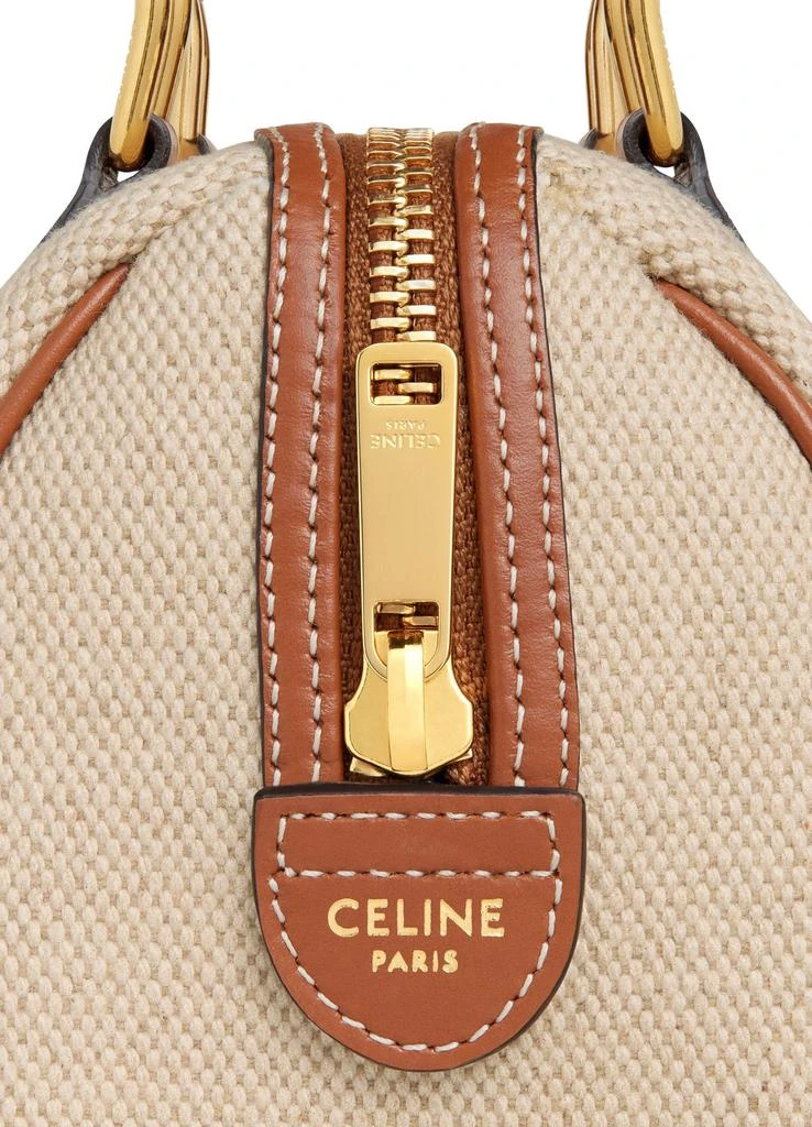 CELINE Small Boston cuir Triomphe in textile and calfskin 5