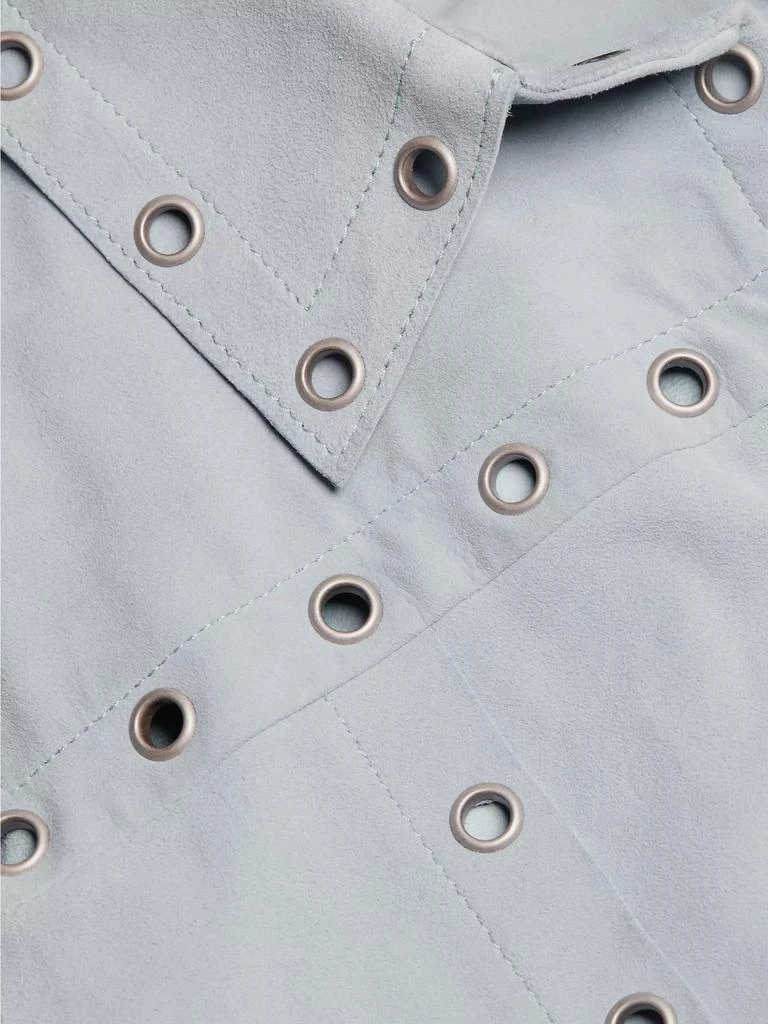 Re/Done Suede Grommet Shirt Jacket 7
