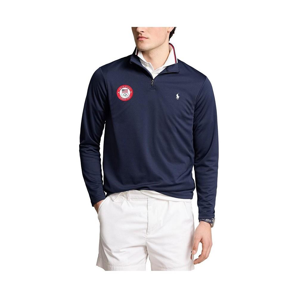 Polo Ralph Lauren Men's Navy Team USA 2024 Summer Olympics Villagewear Quarter-Zip Pullover Top