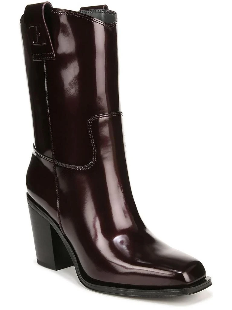 Franco Sarto Womens Solid Square Toe Mid-Calf Boots 6
