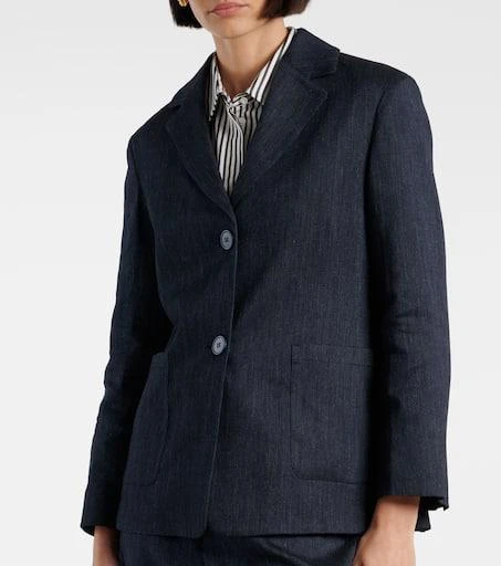 Max Mara Derna linen-blend twill blazer 6