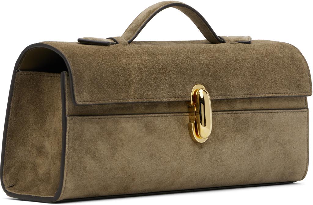 SAVETTE Taupe Slim Symmetry Pochette Bag