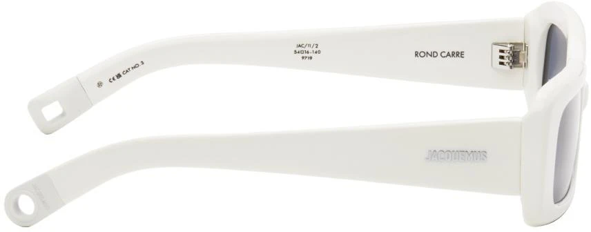 Jacquemus White La Casa 'Les lunettes Rond Carré' Sunglasses 2