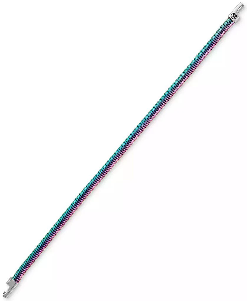 Esquire Men's Jewelry Rainbow Snake Link Chain Bracelet in Anodized Stainless Steel, Exclusively at Macy's 4