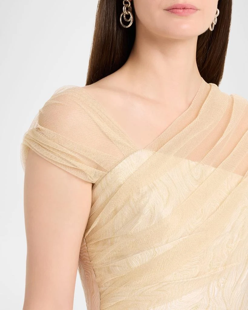 Theia Zara One-Shoulder Metallic Jacquard Column Gown - Dresses & Skirts - Free Shipping - BeyondStyle Theia Zara One-Shoulder Metallic Jacquard Column Gown - Dresses & Skirts - Free Shipping - BeyondStyle