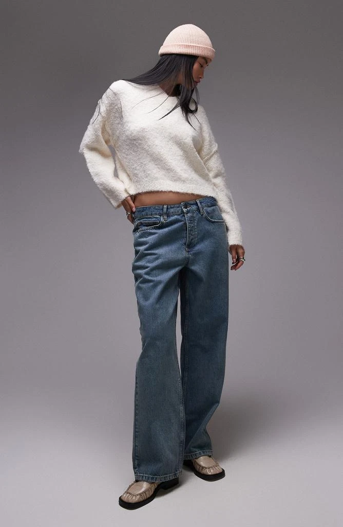 Topshop V-Neck Bouclé Sweater 1