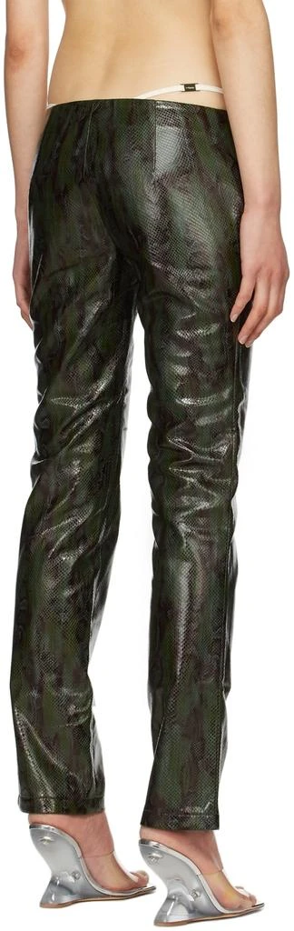Miaou Green Rex Faux-Leather Pants 3