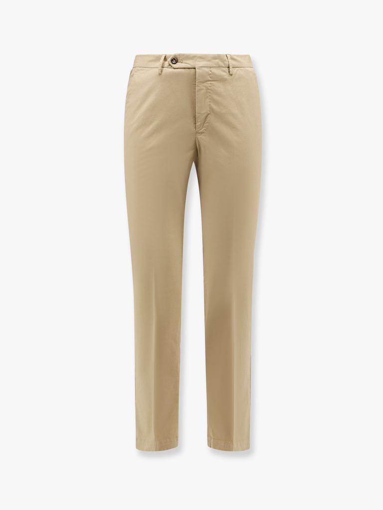 PT TORINO Stretch cotton trouser with logo metal charm