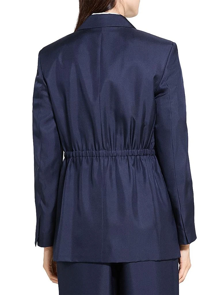 Theory Relaxed Cinched Silk Blazer 5