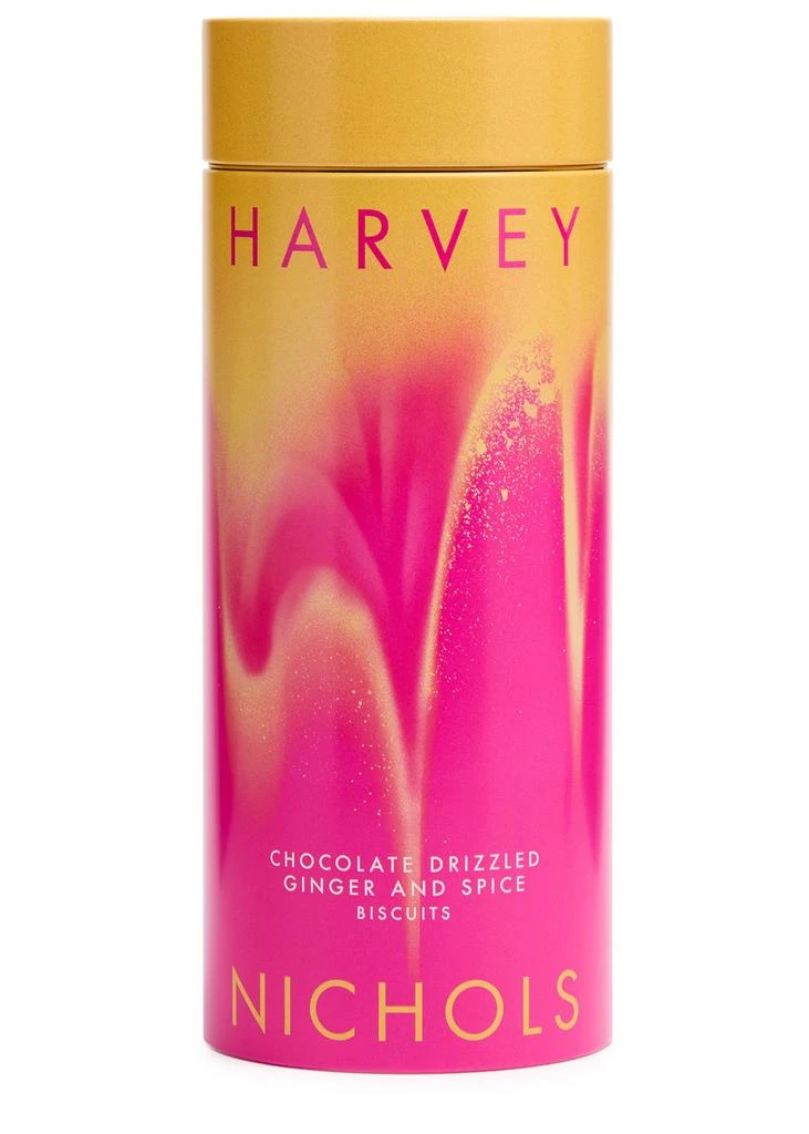 Harvey Nichols Chocolate Drizzled Ginger & Spice Biscuits in Printed Tin 225g 3