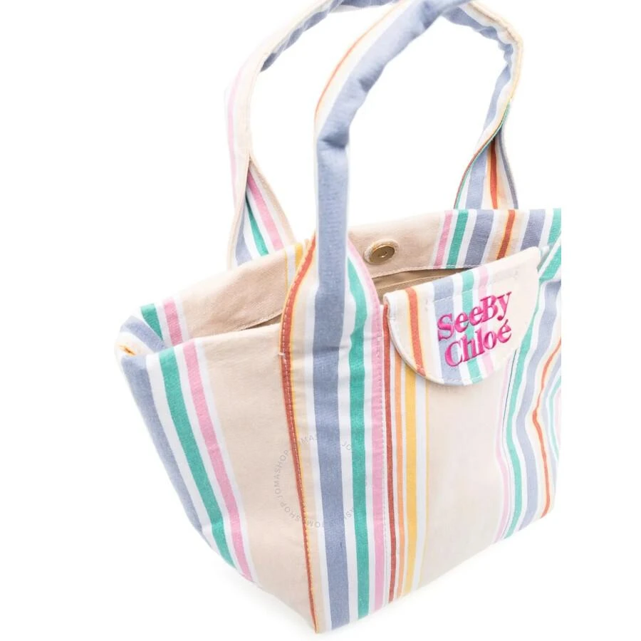 See by Chloé See By Chloe Laetizia Striped Tote Bag 3