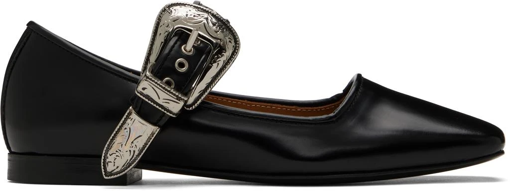 Toga Pulla Black Mary Jane Ballerina Flats