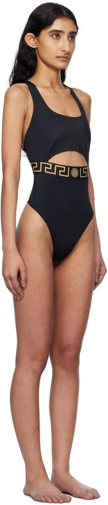 Versace Black Greca Border One-Piece Swimsuit 2