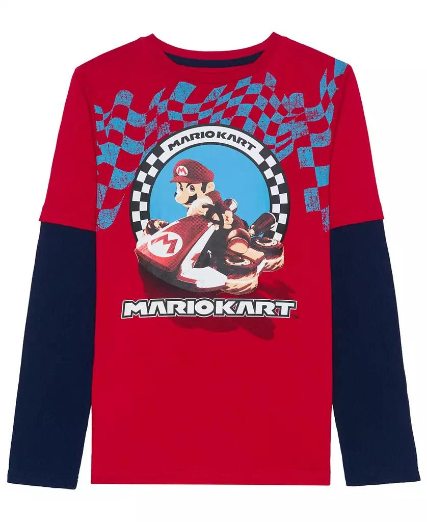 Mario Bros. Big Boys Twofer Mario Kart Graphic T-shirt 1