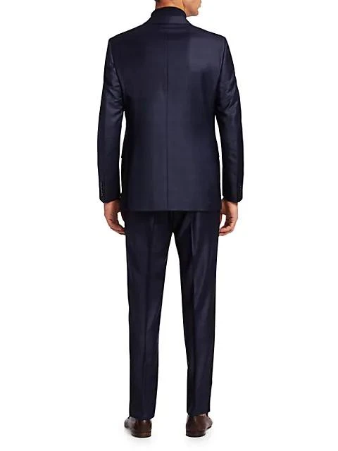 Zegna Plaid Single-Breasted Wool Suit 2