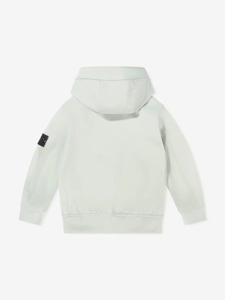 Stone Island Junior Stone Island Boy Hooded Bomber Jacket in Grey 2