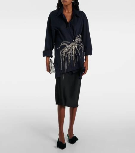 Gianvito Rossi Bow-detail velvet ballet flats 3