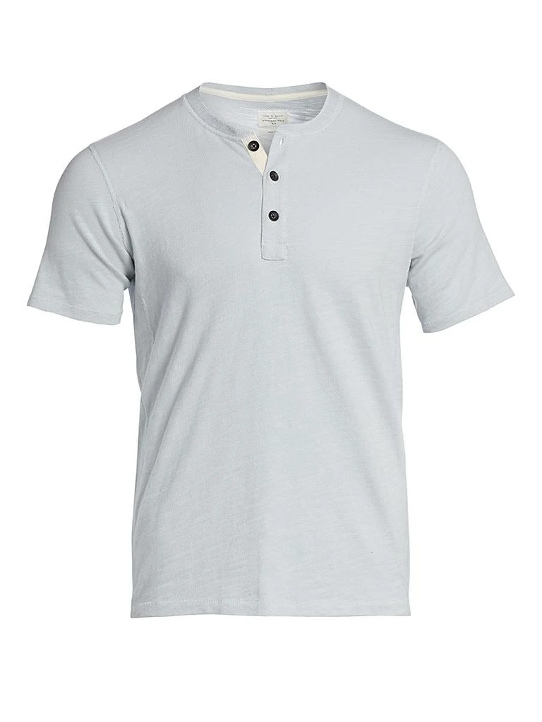 Rag & Bone Textured Slim-fit Short Sleeve Henley T-Shirt 6