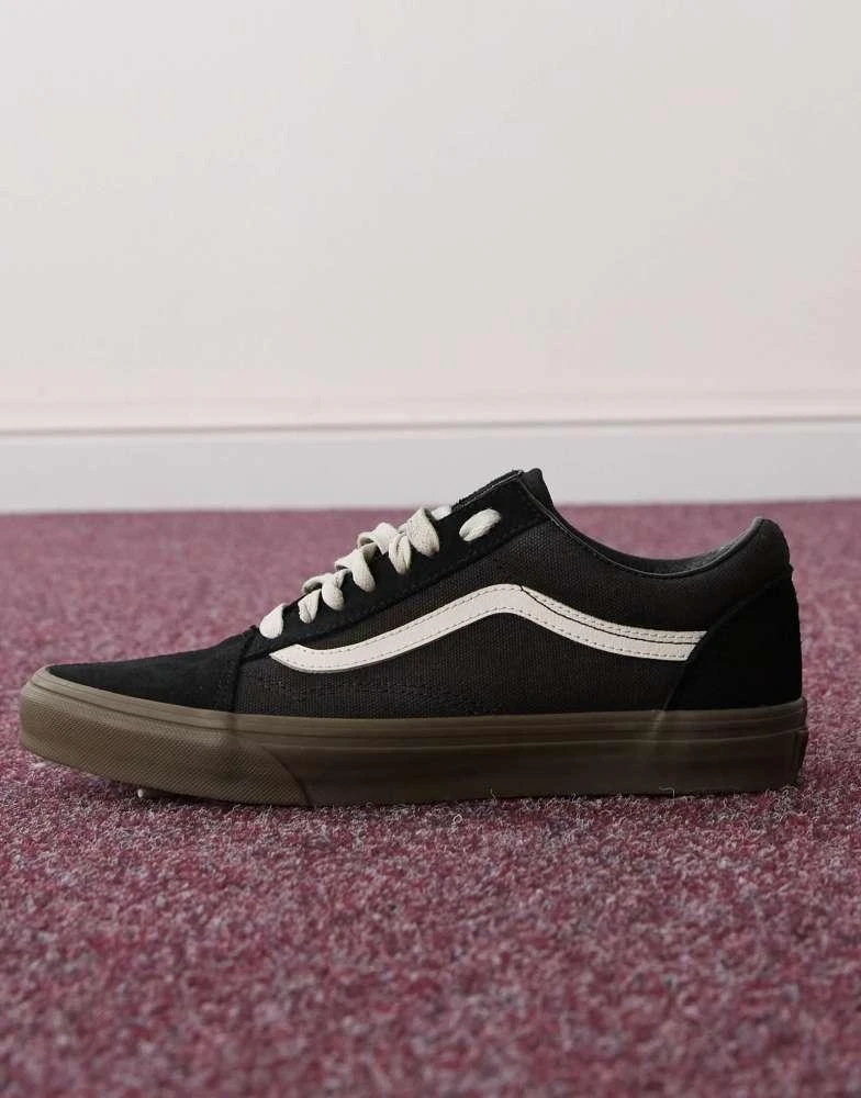 Vans Vans Old Skool heavy canvas trainers in black with gum sole 5