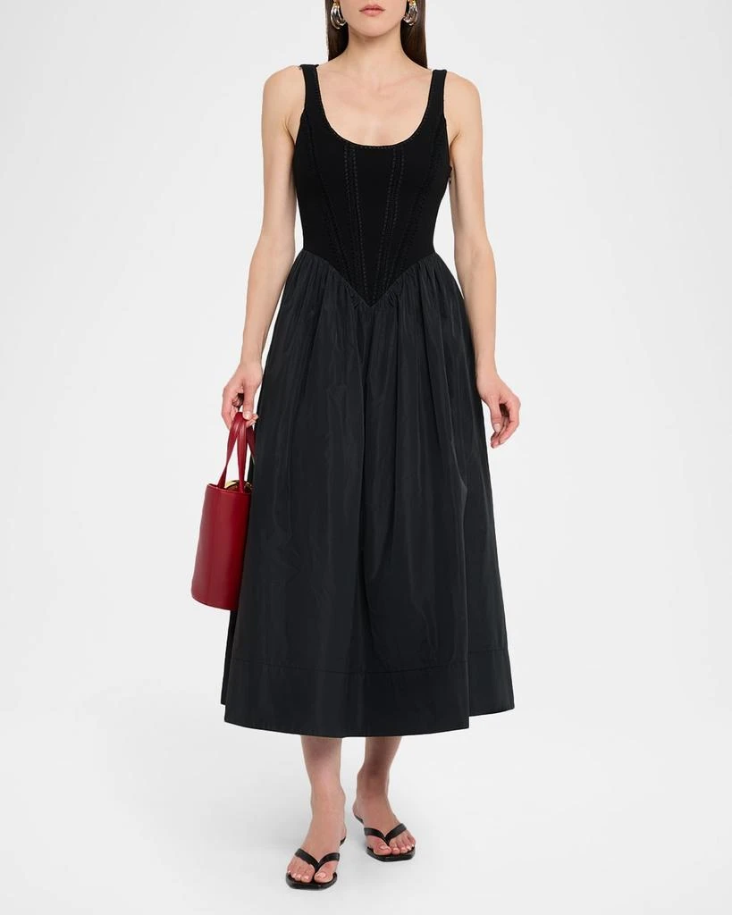 Cinq a Sept Martay Crochet Corset Midi Dress 4