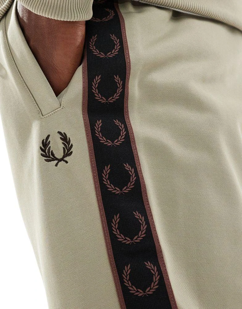 Fred Perry Fred Perry co-ord contrast taped track pants in beige 5