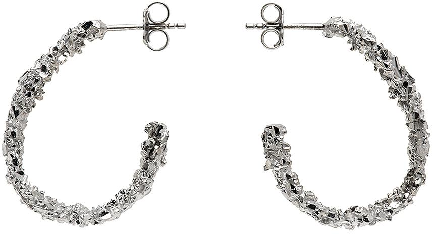 Veneda Carter Silver VC003 Medium Open Hoop Earrings