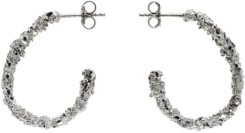 Veneda Carter Silver VC003 Medium Open Hoop Earrings 1