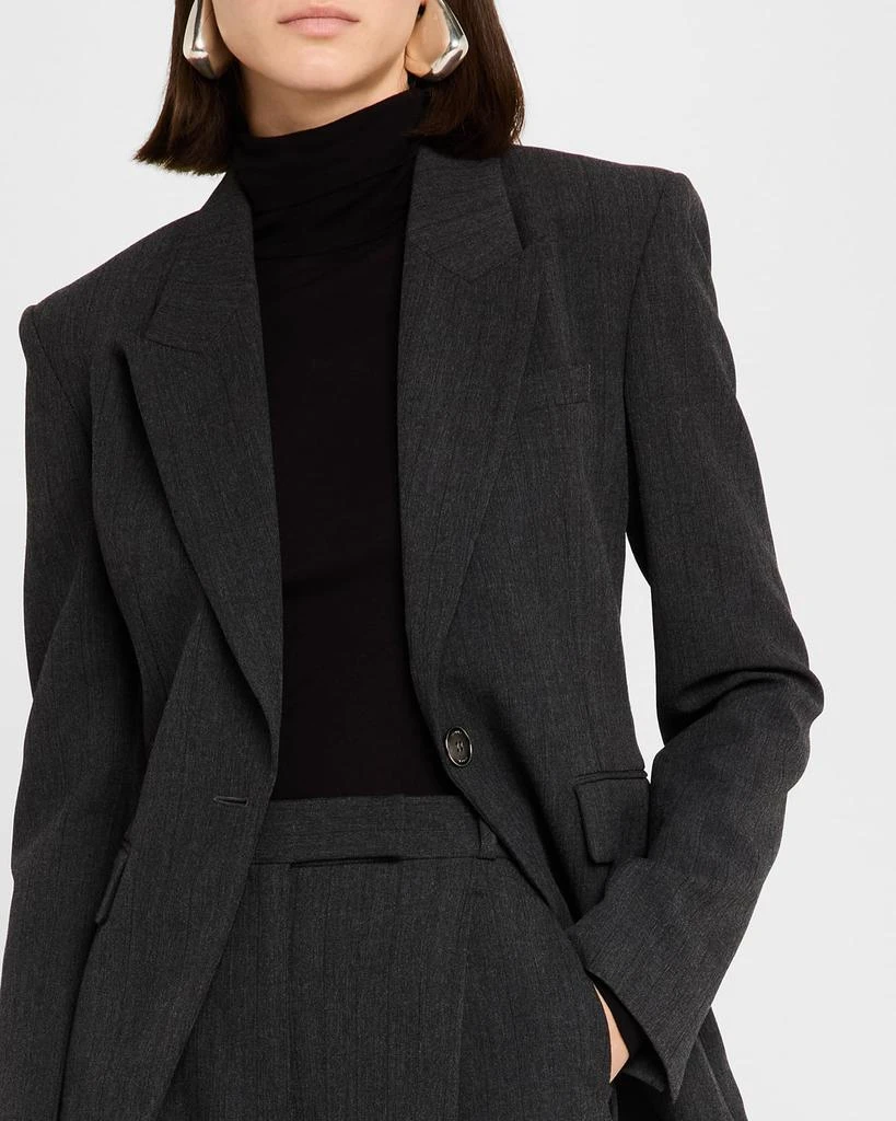 St. John Pinstripe Single-Breasted Suiting Jacket 5