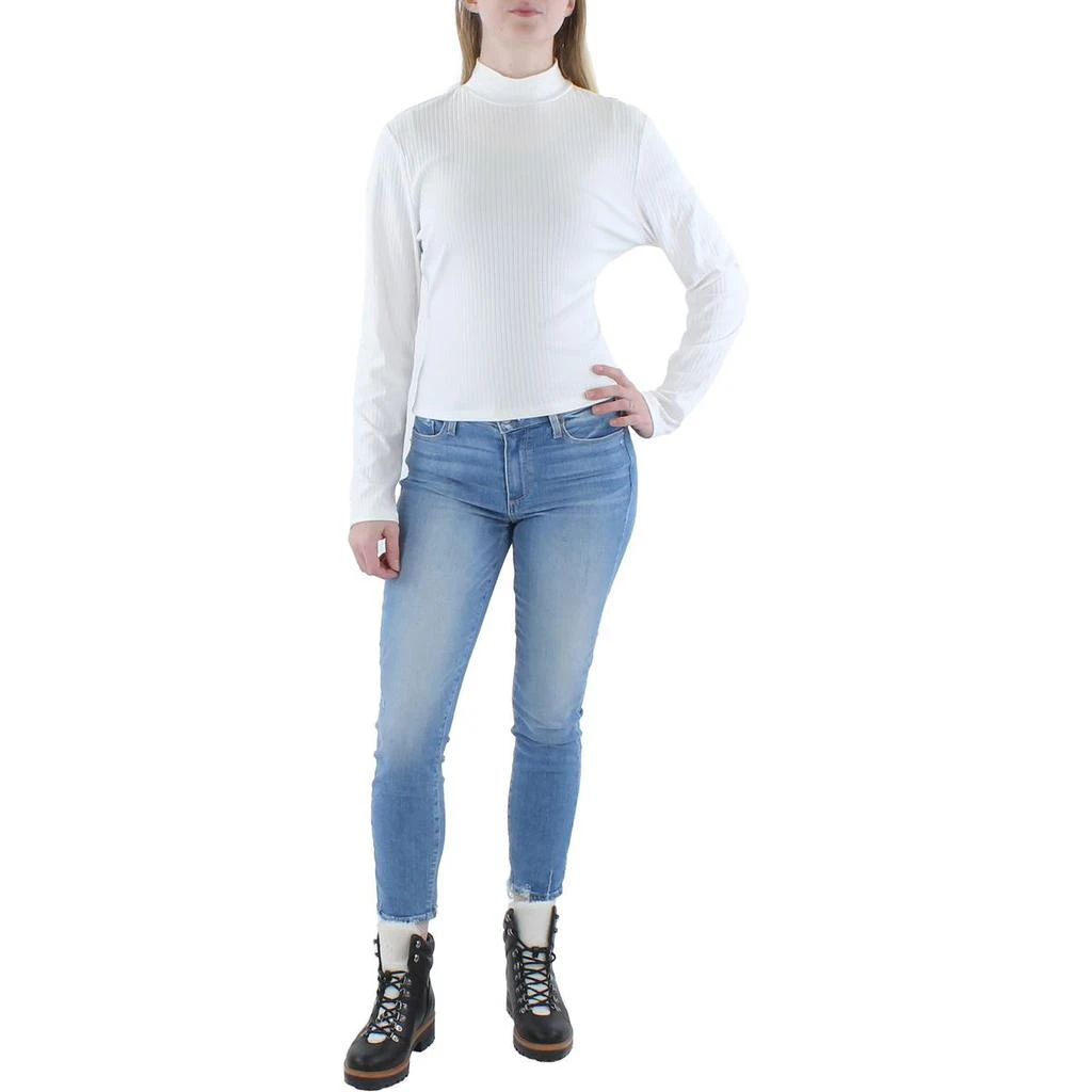 Planet Gold Juniors Womens Knit Crop Turtleneck Top 2