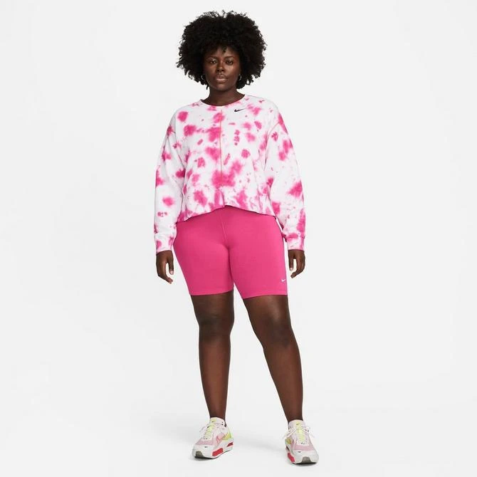 NIKE Women's Nike Sportswear Oversized Fleece Tie-Dye Crewneck Sweatshirt (Plus Size) 2