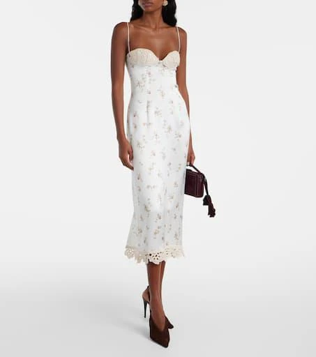 Magda Butrym Crochet-trimmed leather slingback pumps 3