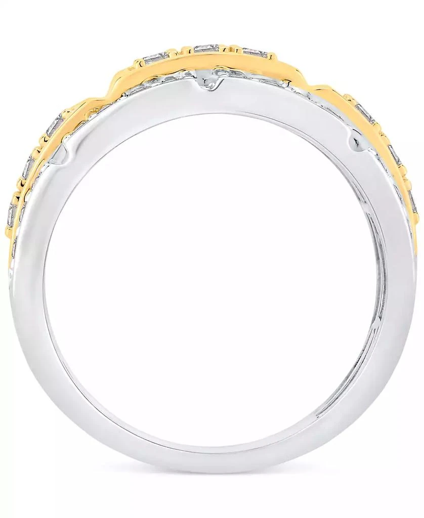 Macy's Men's Diamond Ring (2 ct. t.w.) in Two-Tone 10k Gold & White Gold 3