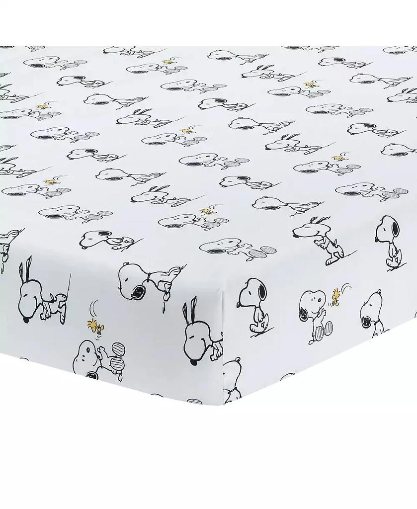 Lambs 
Ivy Baby Classic Snoopy 100% Cotton White/Black Fitted Crib Sheet