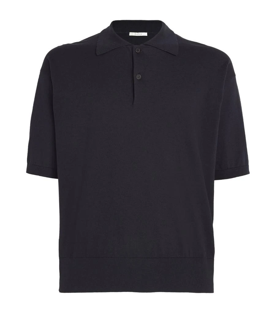 The Row Tiago Cotton-Cashmere Polo Shirt 1